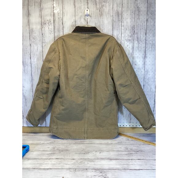 Carhartt Sandstone Ridge Coat/Sherpa Lined 100% Cotton Men Size Medium - Picture 3 of 6